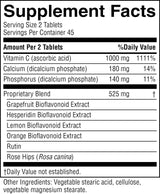 Supplement facts label with detailed nutritional information on a white background