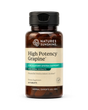 Nature's Sunshine High Potency Grapine dietary supplement bottle with amber brown plastic, a black cap, and a beige label with teal accents, shown on a white background.
