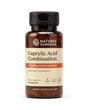 Nature's Sunshine Caprylic Acid Combination dietary supplement bottle, containing 90 vegcaps, on a clean white background.