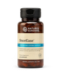 A bottle of Natures Sunshine SnorEase Respiratory System Support dietary supplement, containing 60 capsules, on a clean white background.