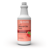 A 12 fl oz white bottle of Nature's Sunshine Chinese Mineral-Chi Tonic with a coral pink label, shown on a clean white background.