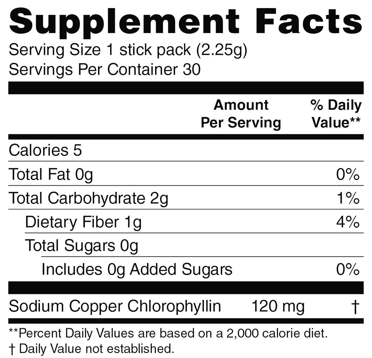 Nature's Sunshine Chlorophyll Stick Packs