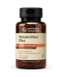 A bottle of Nature's Sunshine MetaboMax Plus dietary supplement, containing 120 capsules, on a clean white background.