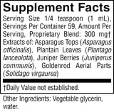 Supplement facts label with detailed ingredient information on a white background