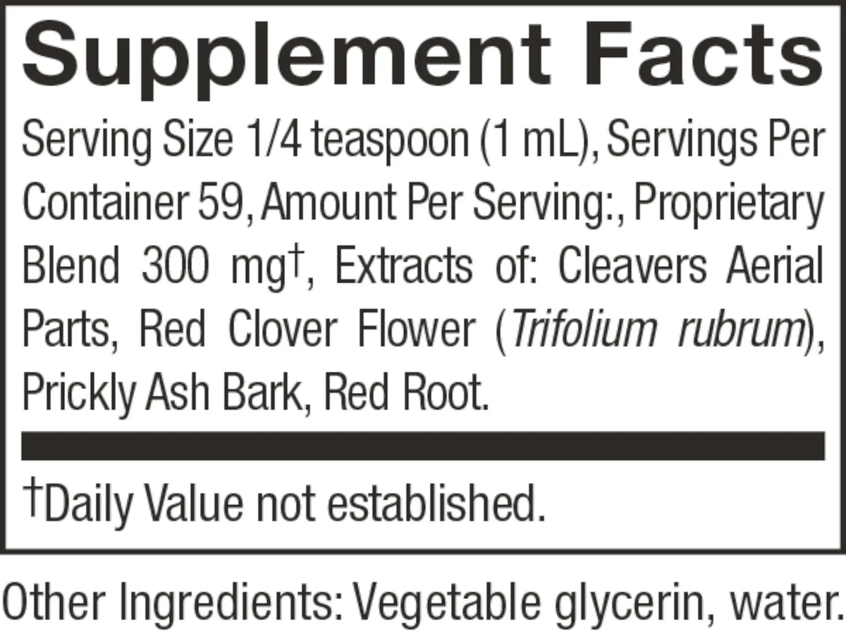 Supplement facts label with ingredient list and serving size details.