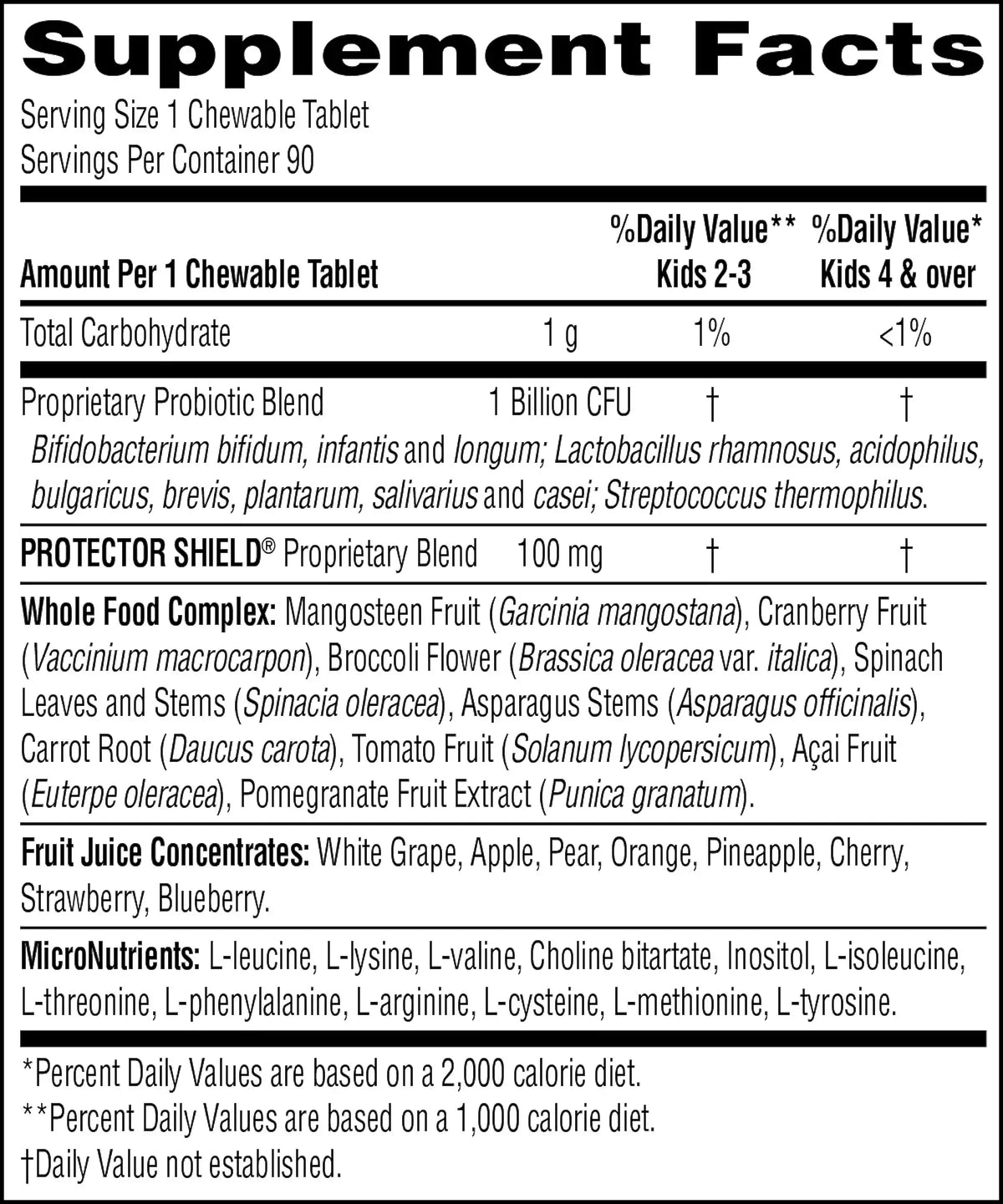 Nature's Sunshine Heroes Probiotic Power (90 Chewable Tablets)