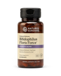 A bottle of Nature's Sunshine Bifidophilus Flora Force probiotic supplement, featuring amber brown plastic, a black cap, and a beige label with purple accents, set against a plain white background.