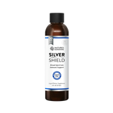 A 4 fl oz amber bottle of Nature's Sunshine Silver Shield liquid dietary supplement with a black cap and white label, shown on a plain white background.