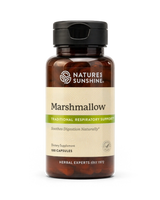 A bottle of Nature's Sunshine Marshmallow dietary supplement, containing 100 capsules, shown on a clean white background.