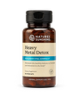 A bottle of Nature's Sunshine Heavy Metal Detox dietary supplement, containing 90 vegcaps, shown on a clean white background.
