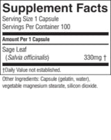 Nature's Sunshine Sage (100 caps)