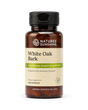 A bottle of Nature's Sunshine White Oak Bark dietary supplement, containing 100 capsules, on a clean white background.