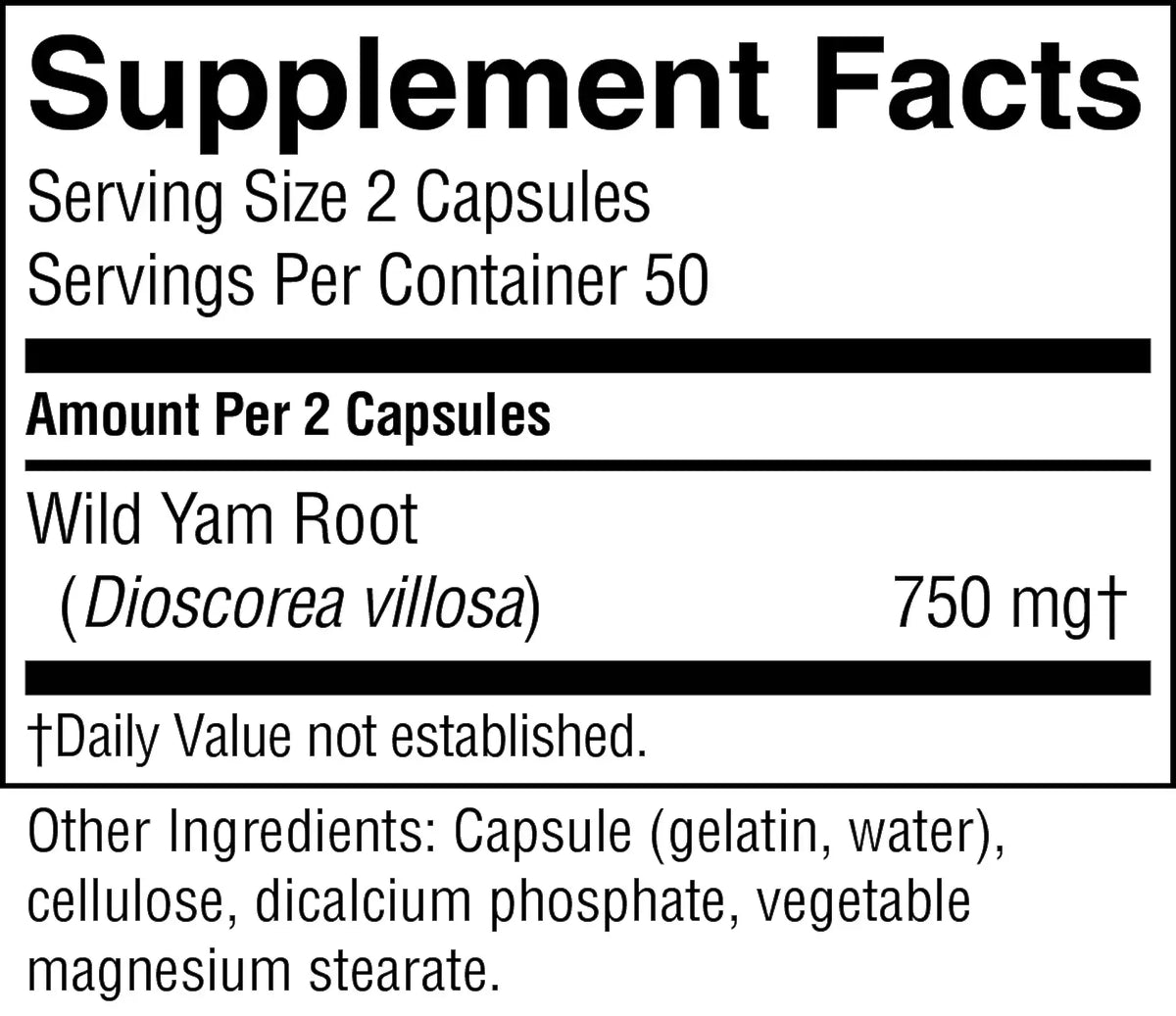 Nature's Sunshine Wild Yam