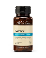 A bottle of Nature's Sunshine Everflex Structural System Support dietary supplement, containing 60 tablets, on a clean white background.