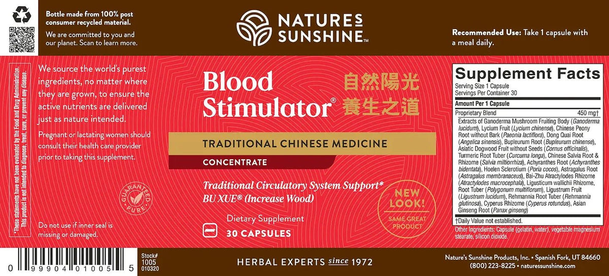 Nature's Sunshine Blood Stimulator, Chinese (100 caps) - Nature's Best Health Store