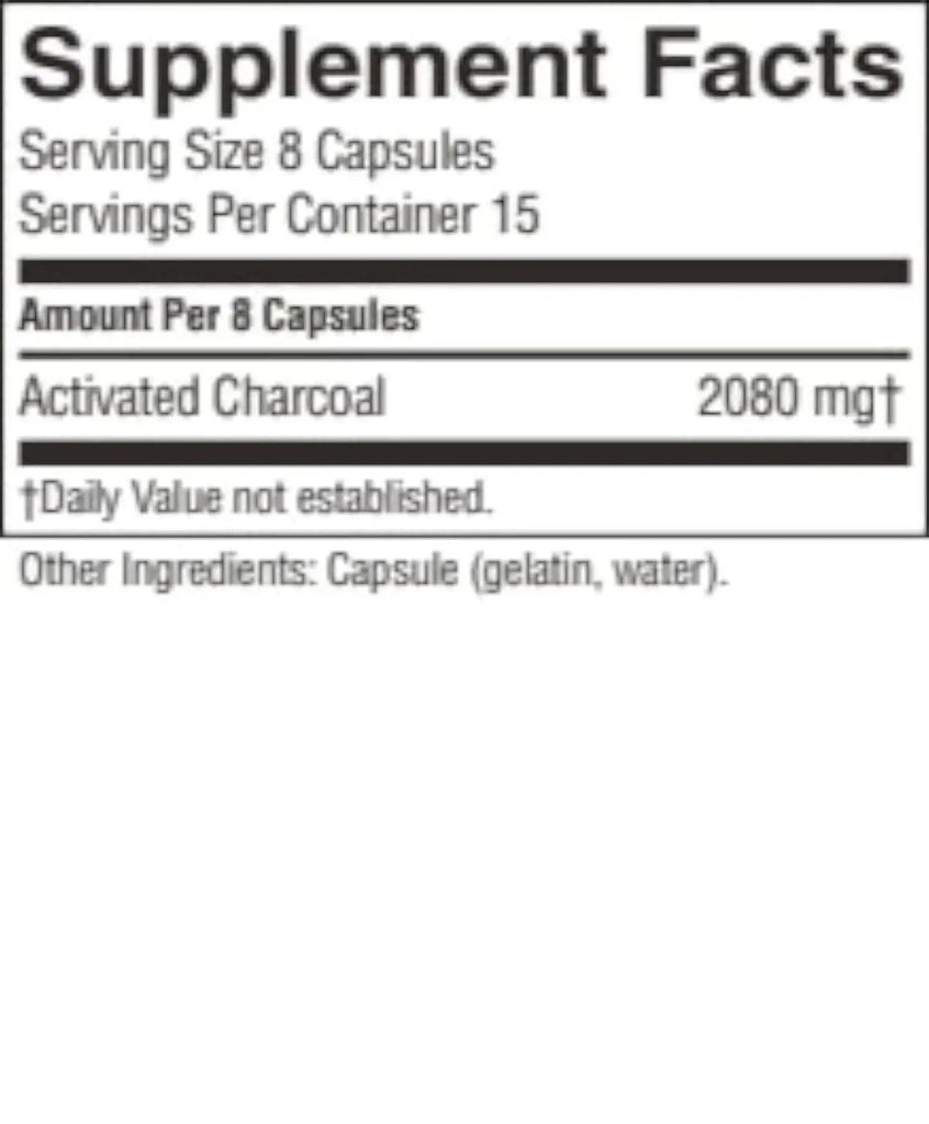 Nature's Sunshine Charcoal (Activated) (100 caps) - Nature's Best Health Store