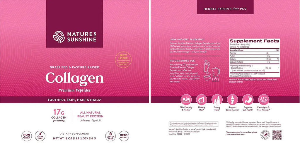 Nature's Sunshine Collagen Peptides (18 oz.) (30 Servings) - Nature's Best Health Store