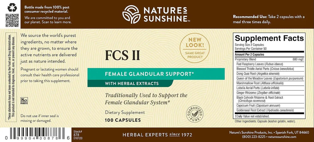 Nature's Sunshine FCS II w/Lobelia (100 caps) - Nature's Best Health Store