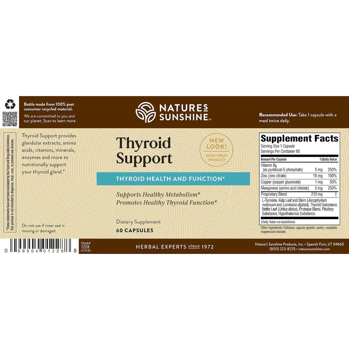 Nature's Sunshine Thyroid Support - Nature's Best Health Store