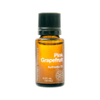 A 15 mL amber glass bottle of Natures Sunshine Pink Grapefruit Essential Oil with a black ribbed cap, shown on a solid white background.