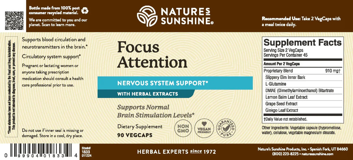 Nature's Sunshine Focus Attention