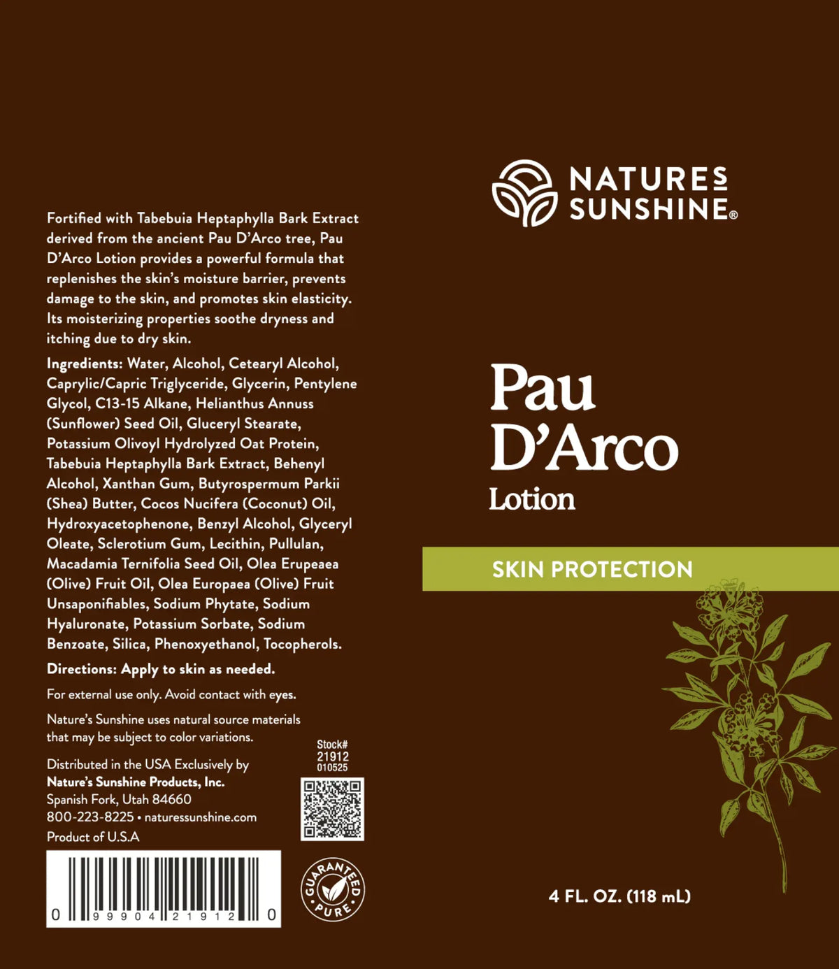 The back of a 4 fl. oz.