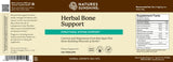 Natures Sunshine Herbal Bone Support supplement label with text and graphics.
