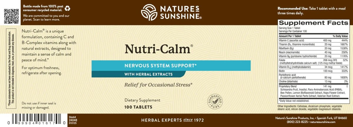 Nature's Sunshine Nutri-Calm (100 tabs)