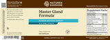 Natures Sunshine Master Gland Formula supplement label with text and branding.