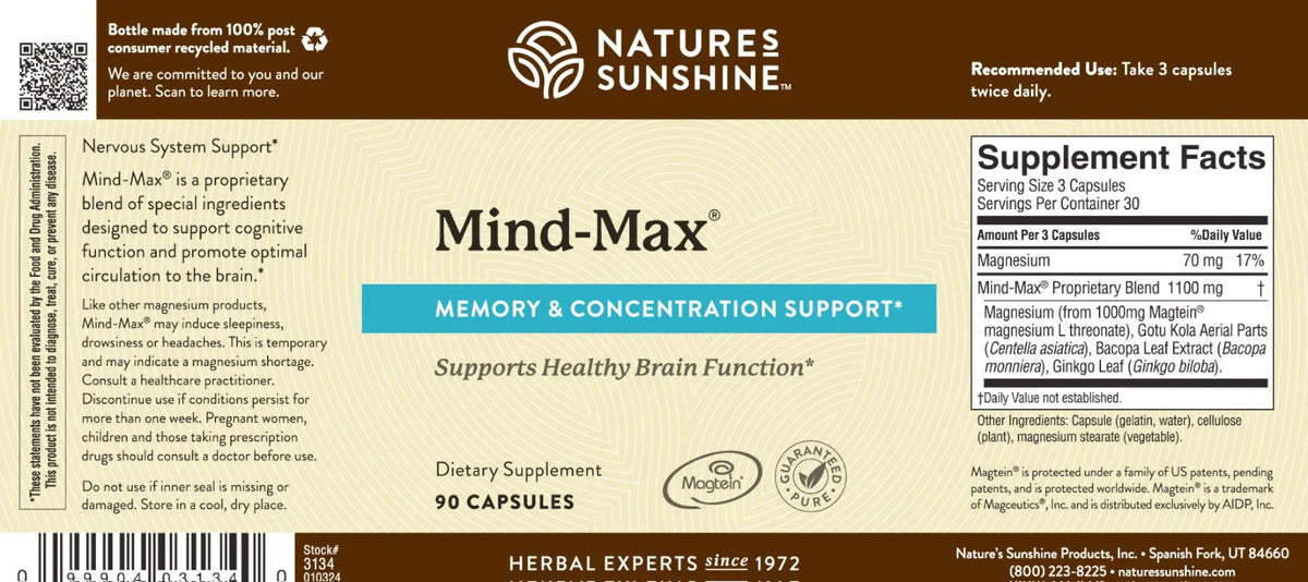 Nature's Sunshine Mind-Max (90 caps)