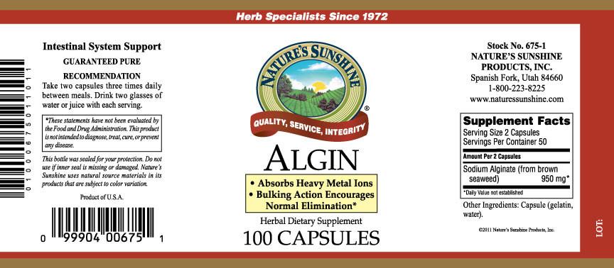 Nature's Sunshine Algin (100 caps) - Nature's Best Health Store