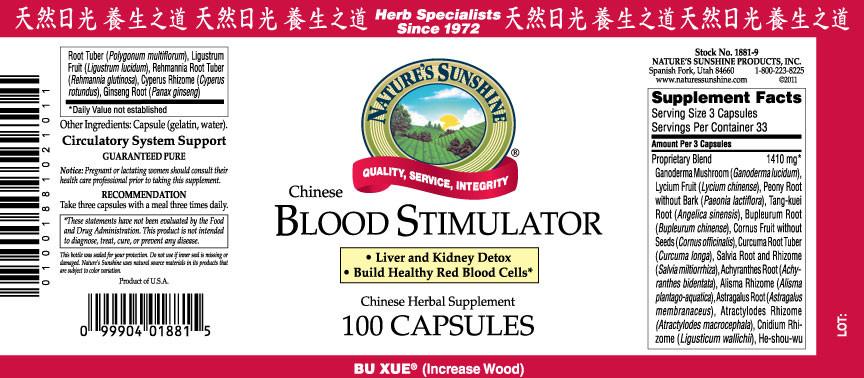Nature's Sunshine Blood Stimulator, Chinese (100 caps) - Nature's Best Health Store
