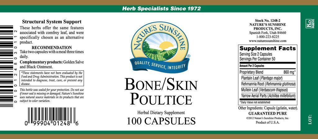 Nature's Sunshine Bone/Skin Poultice (100 caps) - Nature's Best Health Store