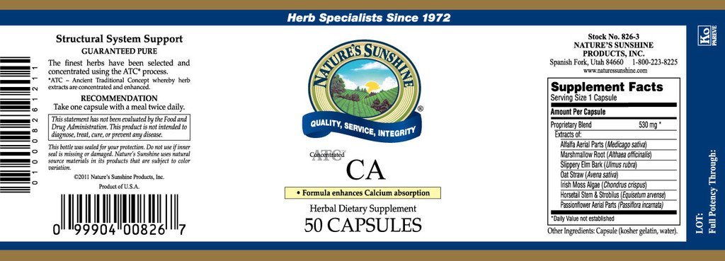 Nature's Sunshine CA, ATC Conc. (50 caps) - Nature's Best Health Store