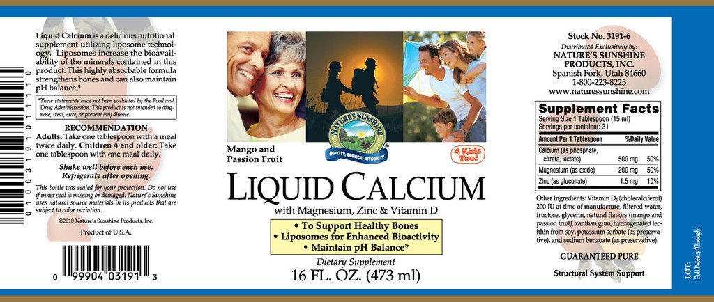 Nature's Sunshine Calcium, Liquid (16 fl. oz.) - Nature's Best Health Store