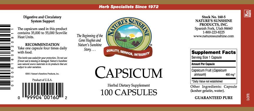 Nature's Sunshine Capsicum (100 caps) - Nature's Best Health Store
