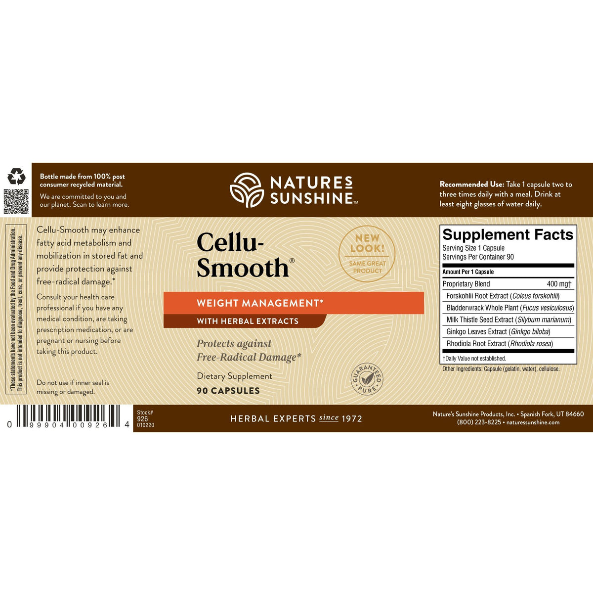 Nature's Sunshine Cellu-Smooth® w/Coleus (90 caps) - Nature's Best Health Store