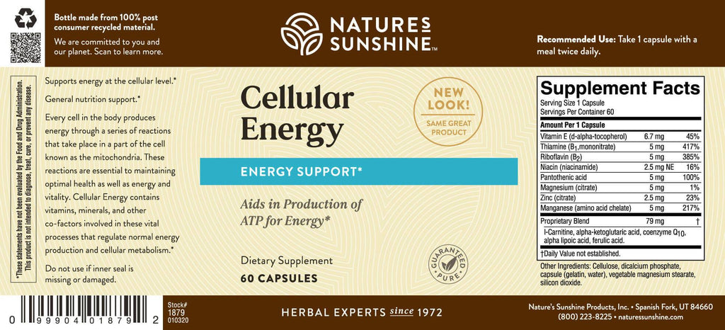 Nature's Sunshine Cellular Energy (60 caps) - Nature's Best Health Store