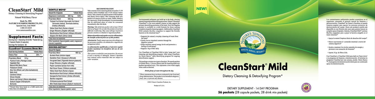 Nature's Sunshine CleanStart Mild (14 day) - Nature's Best Health Store
