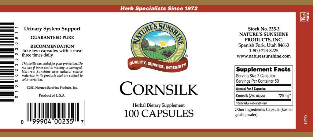Nature's Sunshine Cornsilk (100 caps) - Nature's Best Health Store