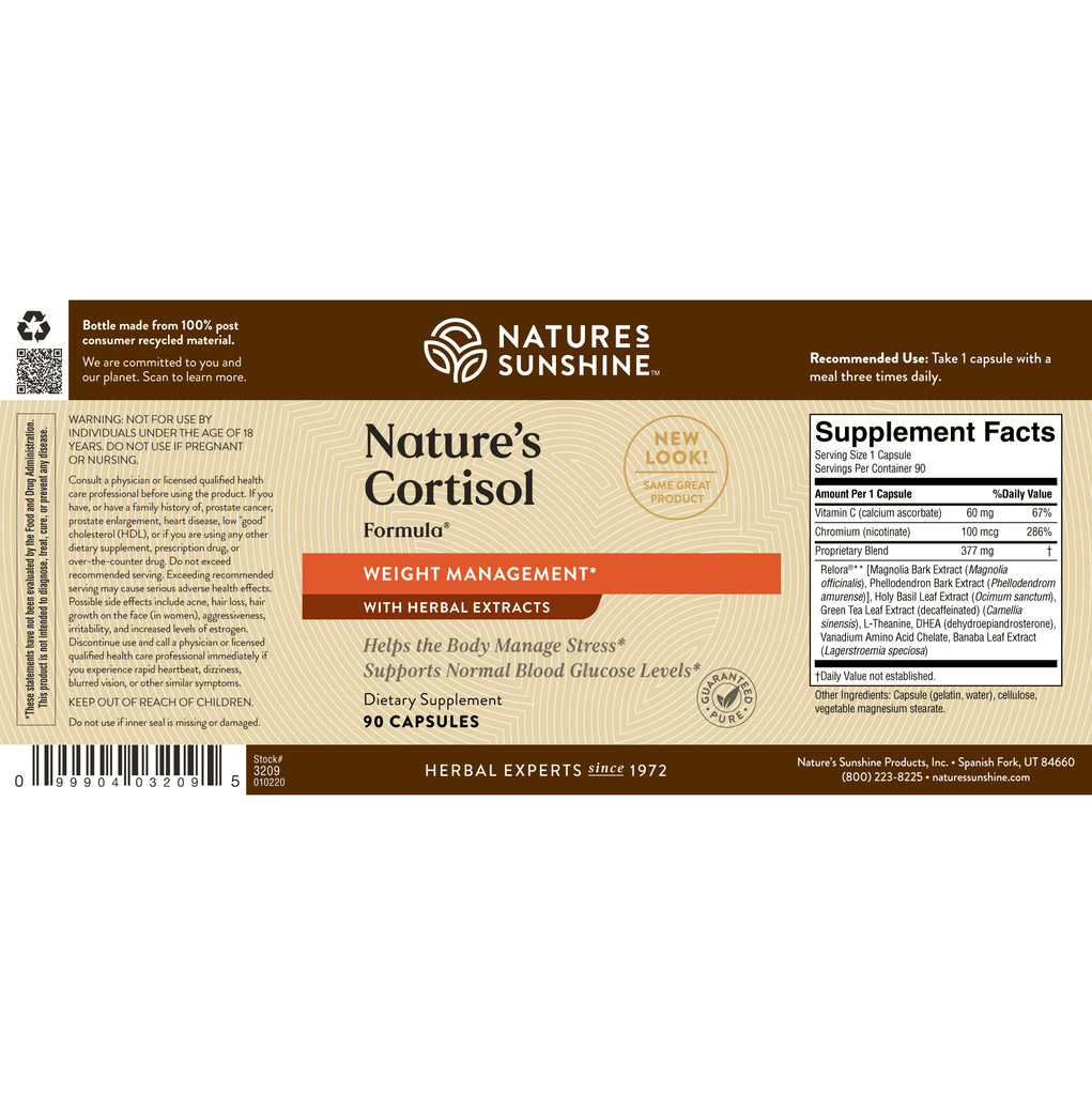 Nature's Sunshine Cortisol Formula (90 caps) - Nature's Best Health Store