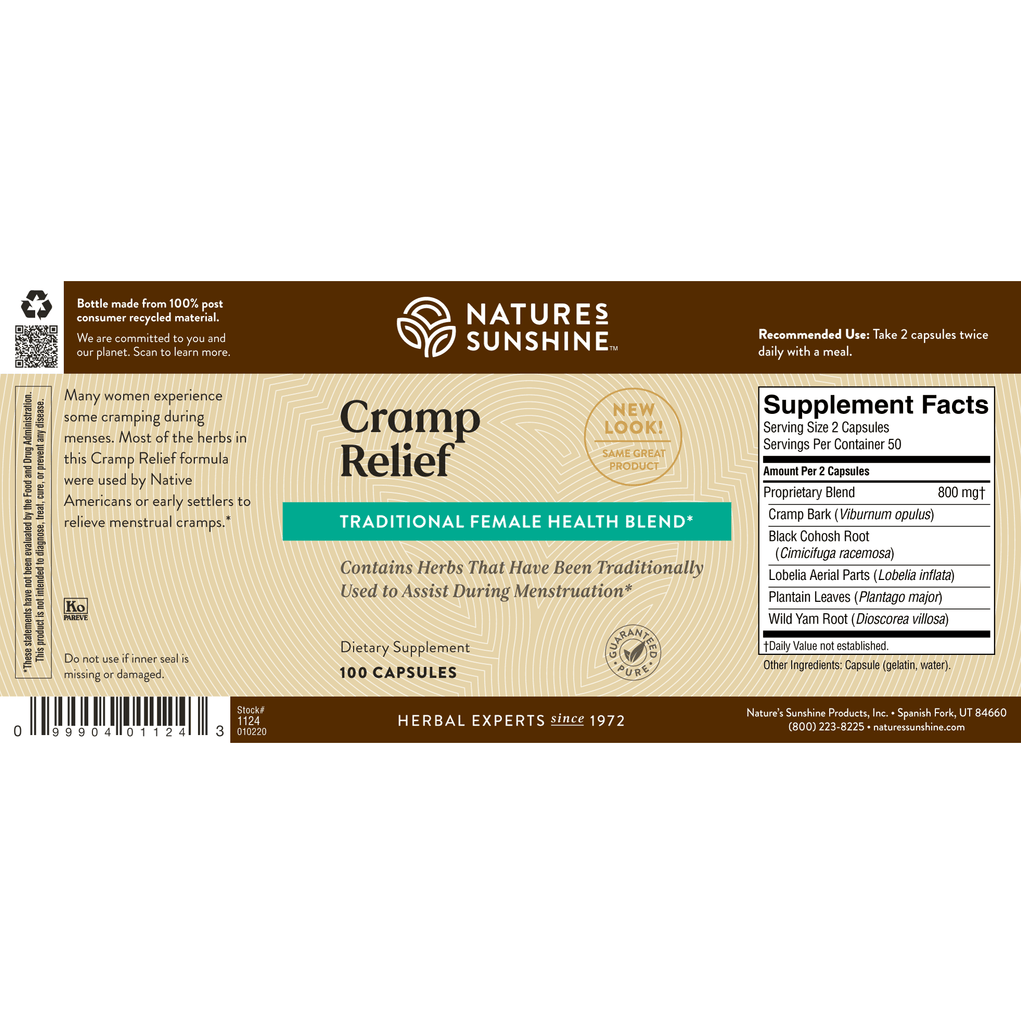 Nature's Sunshine Cramp Relief (100 caps) - Nature's Best Health Store