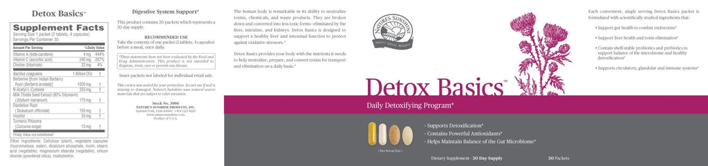 Nature's Sunshine Detox Basics (30 day) - Nature's Best Health Store