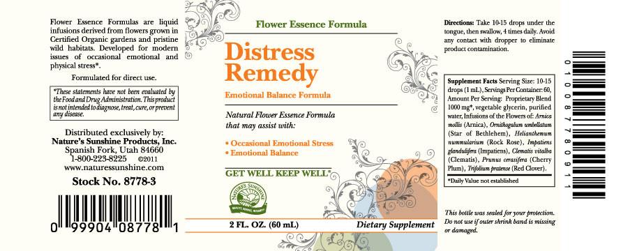 Nature's Sunshine Distress Remedy (Flower Remedy) (2 fl oz) - Nature's Best Health Store