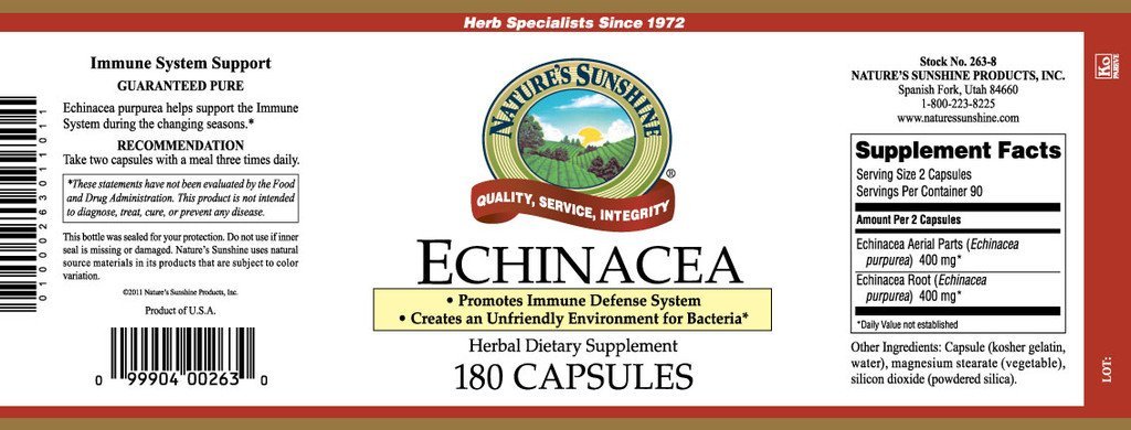Nature's Sunshine Echinacea Purpurea (180 caps) - Nature's Best Health Store