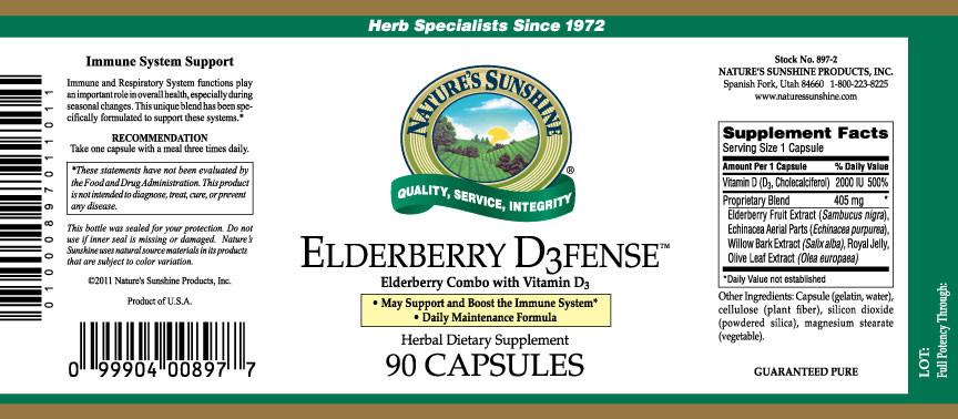 Nature's Sunshine Elderberry D3fense (90 capsules) - Nature's Best Health Store