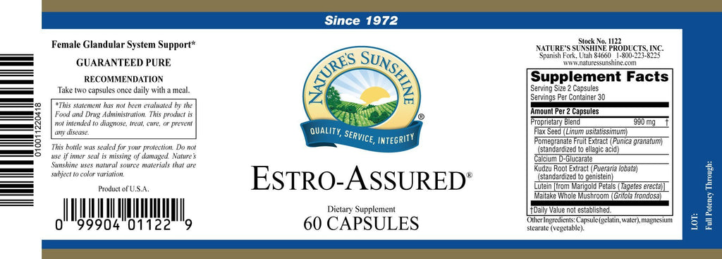 Nature's Sunshine Estro-Assured (60 Caps) - Nature's Best Health Store