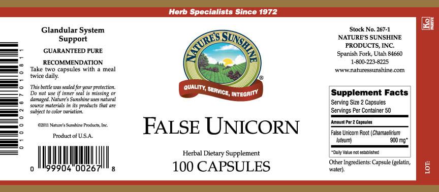 Nature's Sunshine False Unicorn (100 caps) - Nature's Best Health Store