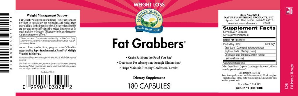 Nature's Sunshine Fat Grabbers® (180 caps) NEW SIZE! - Nature's Best Health Store