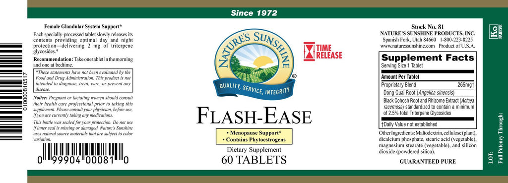 Nature's Sunshine Flash Ease T/R (60 tabs) - Nature's Best Health Store